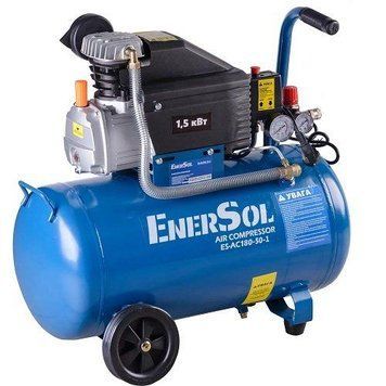 Масляный воздушный компрессор поршневый EnerSol ES-AC180-50-1 : 230В, 50л, 1,5 кВт, 8 бар, 29кг ES-AC180-50-1 фото
