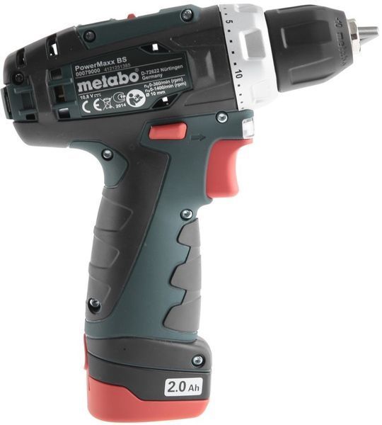 Аккумуляторный шуруповерт Metabo PowerMaxx BS Basic 2х2,0 Ач картонная коробка (600984000) 600984000 фото