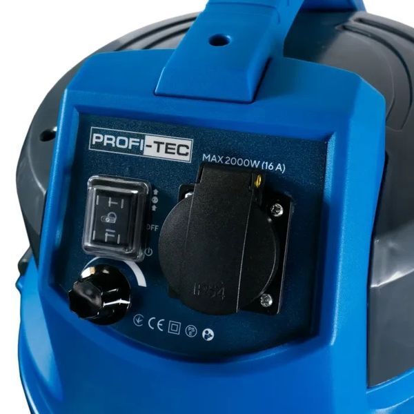 Пылесос PROFI-TEC PVC1438 : 1400 Вт, 38л сухое/влажное, встроенная розетка (006532) 006532 фото