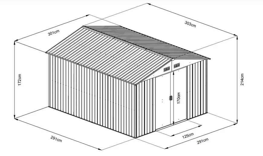 Садовый домик металлический HECHT 10X10 PLUS  HECHT10X10PLUS фото