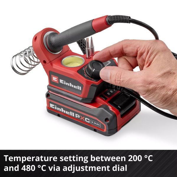 Паяльник аккумуляторный EINHELL TE-SI 18/480 Li E-Solo (18В/каркас/205-480&deg;C) 4520400 фото