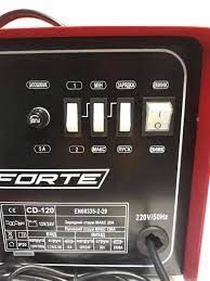 Мощное пуско-зарядное устройство FORTE CD-120: 12/24 B, 20А-120A, встроенный амперметр 114168 фото