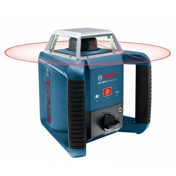 Професійний ротаційний лазерний нівелір BOSCH Professional GRL 400 H SET : червоний промінь, оригінал (0601061800) 0601061800 фото