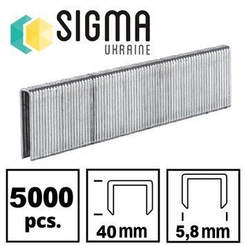 Скобы к степлеру Sigma 5,8 на 40 мм (5000 шт.) 2816401 2816401 фото