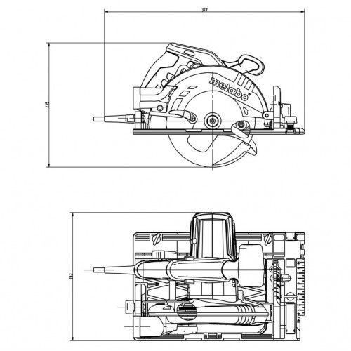 Мощная ручная дисковая пила по дереву Metabo KS 55 FS : 1200 Вт, круг 160мм циркулярная пила 600955000 фото