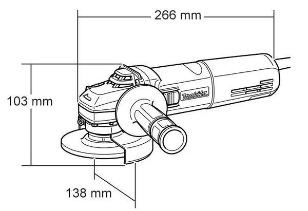 Мощная угловая шлифмашина Makita GA5030R : 750Вт, диск 125мм GA5030R фото
