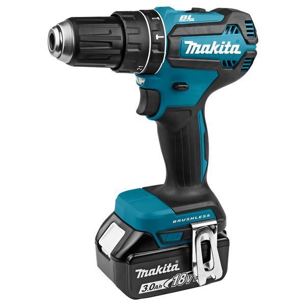 Аккумуляторная ударная дрель-шуруповерт Makita DHP485RFJ : 2 акб Li-ion 18 В, 3 Ah + з/у DHP485RFJ фото
