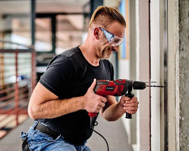 Потужна ударна дриль електрична Einhell TC-ID 720/1 E : 720 Вт, 13мм патрон (4259848) 4259848 фото