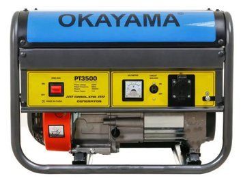 Потужний бензиновий генератор (електрогенератор) OKAYAMA PT-3500 : 2.8/3.0 кВт, 1 фаза, 4-тактний, мідна обмотка PT-3500 фото