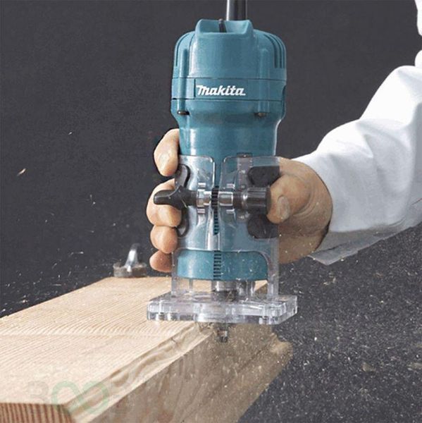 Электрический ручной столярный фрезер кромочный по дереву Makita 3710 : 530 Вт 3710 фото