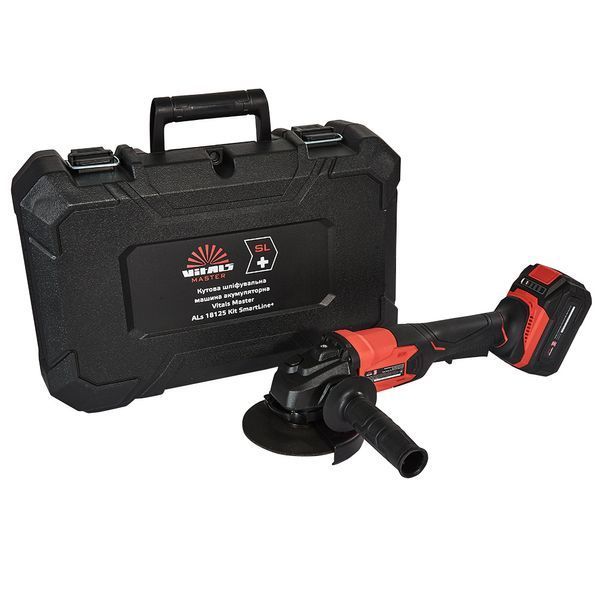 КШМ Болгарка акумуляторна Vitals Master ALs 18125 Kit SmartLine+ (125мм, акб 4Аг, кейс) 184443 фото