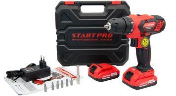 Потужний акумуляторний шуруповерт Start Pro SCD4-12/2 : 12 V, А*год. 2, 1400 об/хв, Н*м 28 SCD4-12/2 фото