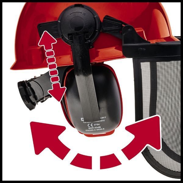 Качественный защитный шлем Einhell BG-SH 2 : для размера головы 52 - 66 см, вес 840 г. 4500480 4500480 фото
