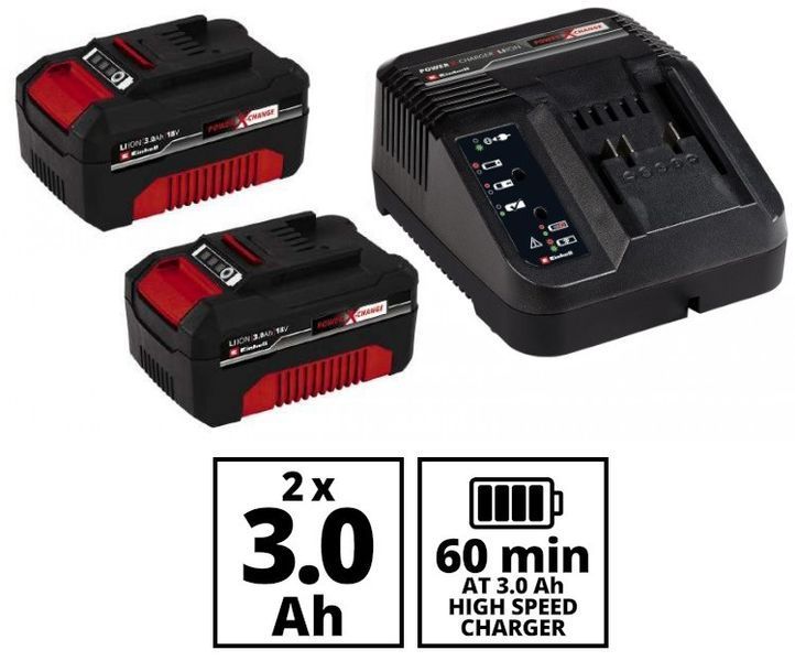 Набор аккумуляторных инструментов EINHELL TK 18/3 Li (CD+AG+HD+2 Battery+Bag) : с АКБ 2шт-18V 3.0Ач+ЗП 4514305, 4513970, 4431155 фото
