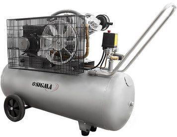 Компрессор воздушный ременный SIGMA 100л 10 бар 220В 2.5кВт 396л/мин (7044151) 7044151 фото