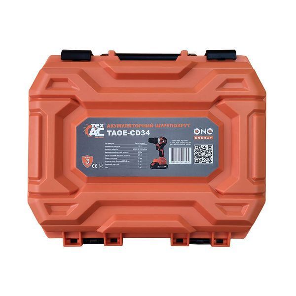 Качественный аккумуляторный шуруповерт TEX.AC TAOE-CD34: с АКБ 2 шт-20V 2.0 Ah + ЗП, 1500 об/мин, 34 Hm TAOE-CD34 фото