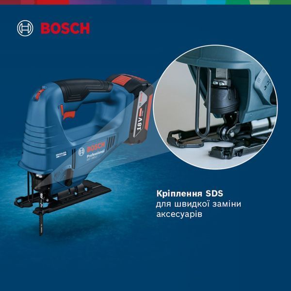 Профессиональный аккумуляторный лобзик Bosch GST 183-LI Solo: без АКБ, 3300 об/мин, глубина реза 95мм 06015B7020 фото