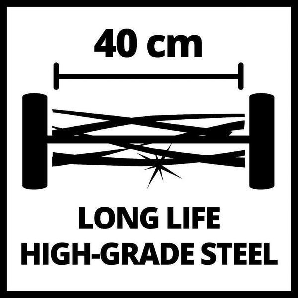 Ручна газонокосарка Einhell GC-HM 400 : регулювання висоти 4 рівня, 13-37 мм, ширина скошування 40 см, 250 кв. м. 3414129 фото