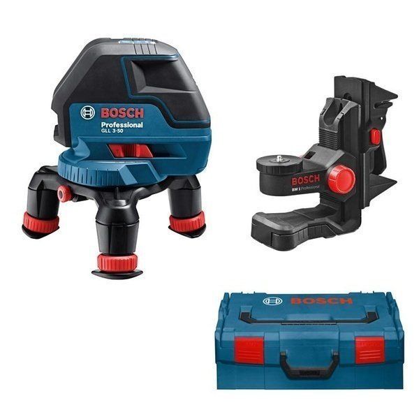 Профессиональный лазерный нивелир Bosch GLL 3-50 + BM1 + L-BOXX (0601063802): 4 батарейки 1,5 В LR6 0601063802 фото