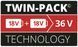 Потужний зарядний пристрій і акумулятор 18V 2 шт x 4,0Ah Twincharger Kit Einhell Power-X-Change 4512112 фото 7