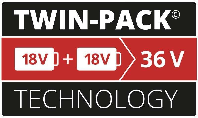 Потужний зарядний пристрій і акумулятор 18V 2 шт x 4,0Ah Twincharger Kit Einhell Power-X-Change 4512112 фото