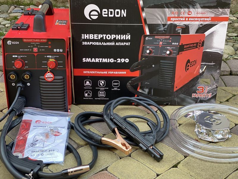 Сварочный полуавтомат Edon SMARTMIG-290 (2 в 1 MIG+MMA) 5.4 кВт, 290 А, 36 месяцев гарантия SMARTMIG-290 фото