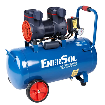 Мощный воздушный компрессор безмасляный EnerSol ES-AC430-50-2OF: ресивера 50 л, 1.68 кВт, 8 бар, вес 23 кг ES-AC430-50-2OF фото