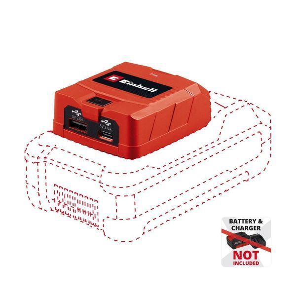 Акумуляторний адаптер для зарядки USB-пристроїв Einhell TC-CP 18 Li USB A/C-Solo (4514148) 4514148 фото