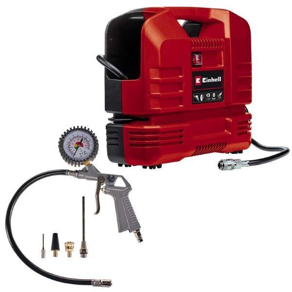 Потожний компресор Einhell TC-AC 190 OF Set : 1100 Вт, 3750 об/хв, макс.продуктивність 190л /хв (4020660) 4020660 фото
