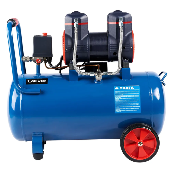 Мощный воздушный компрессор безмасляный EnerSol ES-AC430-50-2OF: ресивера 50 л, 1.68 кВт, 8 бар, вес 23 кг ES-AC430-50-2OF фото