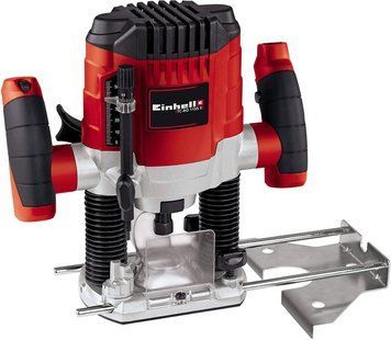 Електричний ручний столярний фрезер по дереву Einhell TC-RO 1155 E : 1100 Вт, 6-8 цанга, 30000 об/хв електрофрезер (4350470) 4350470 фото