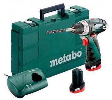 Акумуляторний шуруповерт Metabo PowerMaxx BS Basic 2х2,0 Ач пластиковий чемодан (600080500) 600080500 фото