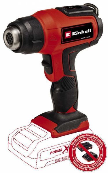 Фен аккумуляторный Einhell TE-HA 18 Li - Solo: 18В, 350&deg;С/550&deg;С, 200л/мин., без аккумулятора 4520500 фото