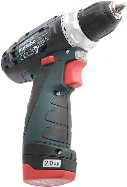 Акумуляторний шуруповерт Metabo PowerMaxx BS Basic 2х2,0 Ач пластиковий чемодан (600080500) 600080500 фото