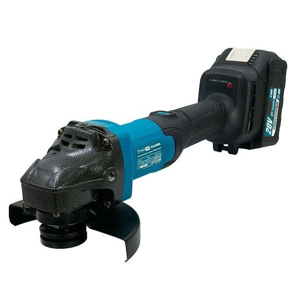 Угловая бесщеточная шлифмашина PROFI-TEC DGA20BL POWERLine: с АКБ 20 V 2шт-5.0Ah+ЗУ 005963 фото