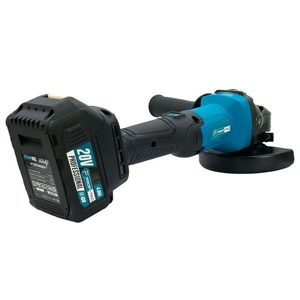 Угловая бесщеточная шлифмашина PROFI-TEC DGA20BL POWERLine: с АКБ 20 V 2шт-5.0Ah+ЗУ 005963 фото