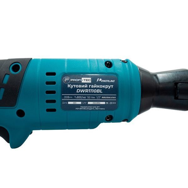Акумуляторний кутовий гайковерт PROFI-TEC DWR1110BL POWERLine : без АКБ, 50Нм, 800 об/хв, безщітковий 005960 фото