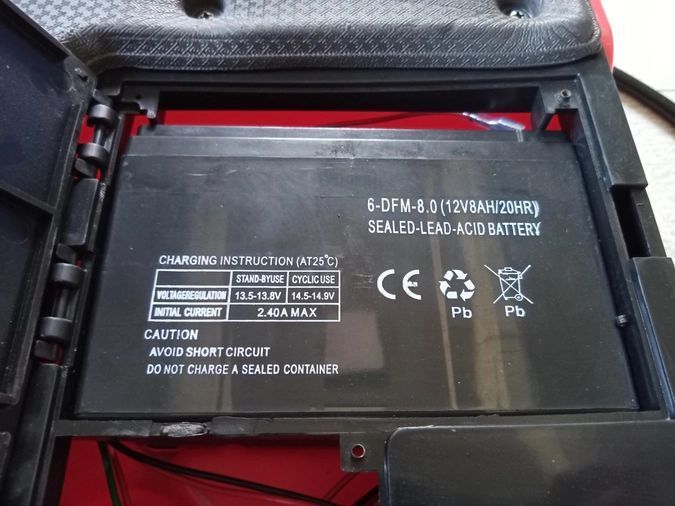 Садовий обприскувач акумуляторний Vulkan HY-16L : 12 V, 8 Ah, бак 16 л, ранцевий, вага 3 кг 82347 фото