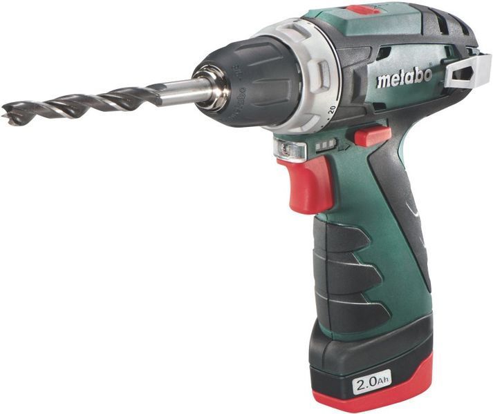 Акумуляторний шуруповерт Metabo PowerMaxx BS Basic 2х2,0 Ач пластиковий чемодан (600080500) 600080500 фото