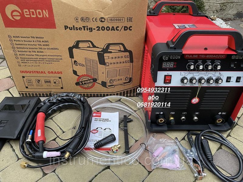 Инверторная аргоновая сварка (аргонно-дуговая) Edon PULSETIG-315ACDC 380В, 7,9 кВт, 350А PULSETIG-315ACDC фото