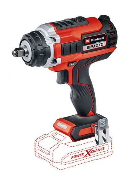 Ударний акумуляторний безщітковий гайковерт Einhell IMPAXXO 18/400 - Solo : 18V, 400 Нм (без акума і зарядки) 4510070 фото
