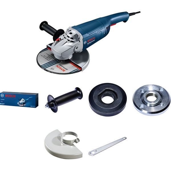 Профессиональная угловая шлифмашина (болгарка) Bosch GWS 2200 : 2200 Вт, 6500 об/мин, диск 230 мм 06018C1320 фото