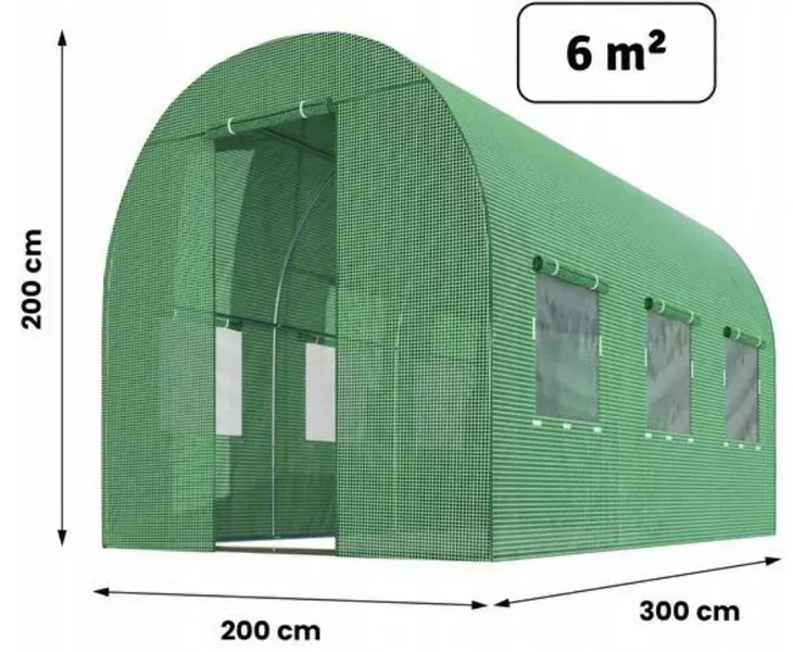Теплиця садова HECHT TUNNEL I Габарити 300 х 200 х 200 см, Каркас стальная труба, диаметр 25 мм HECHTTUNNELI фото