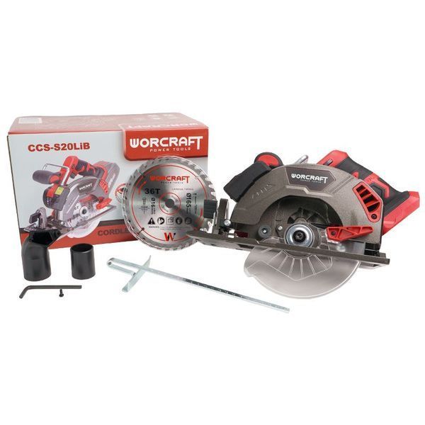 Аккумуляторная бесщеточная циркулярная пила WORCRAFT CCS-S20LiB (диск 165 мм, Лазер, LED) КАРКАСС 13293 фото