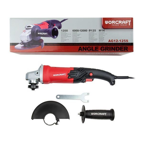 Шлифмашина угловая WORCRAFT AG12-125S (13212) диска 125 мм/1200 Вт 13212 фото