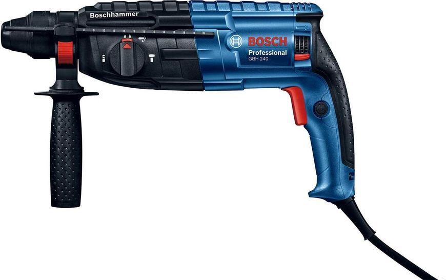 Професійний ударний електричний прямий перфоратор Bosch GBH 240 : 790 Вт, 2.7 Дж (0611272100) 0611272100 фото