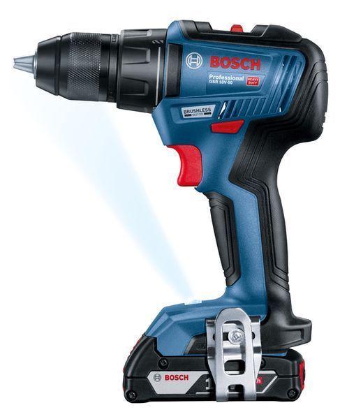 Професійний акумуляторний шуруповерт Bosch GSR 18V-50 : з АКБ 18V 2шт-2Ah (3601JH5000) 3601JH5000 фото