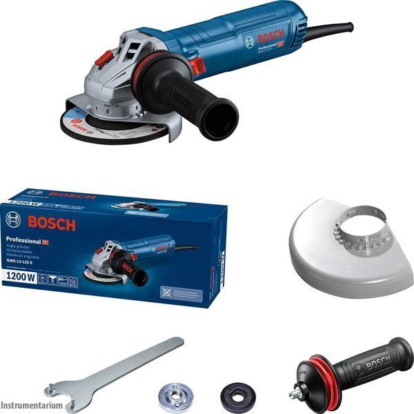 Профессиональная болгарка Bosch GWS 12-125 S: 1200Вт, диск 125мм, с регулировкой оборотов 06013A6020 фото