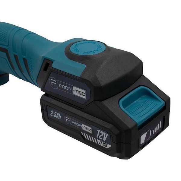 Аккумуляторная эксцентриковая полировальная машина PROFI-TEC PPM-8012SCP Set: с АКБ 12V 2.5 Ah+ЗП, круг 80мм 006070 фото