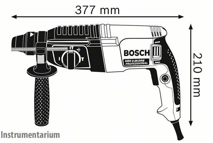 Мощный прямой перфоратор Bosch GBH 2-26 DRE: 2.7 Дж, 800 Вт, (0611253708) 0611253708 фото
